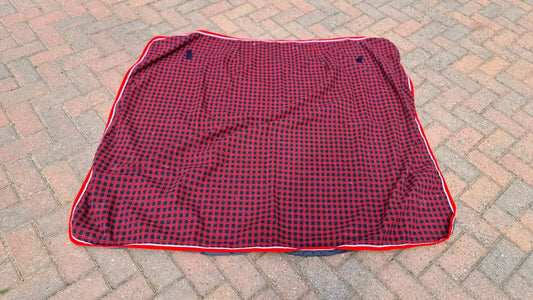 Under Rug Red And Blue Chequered Horse