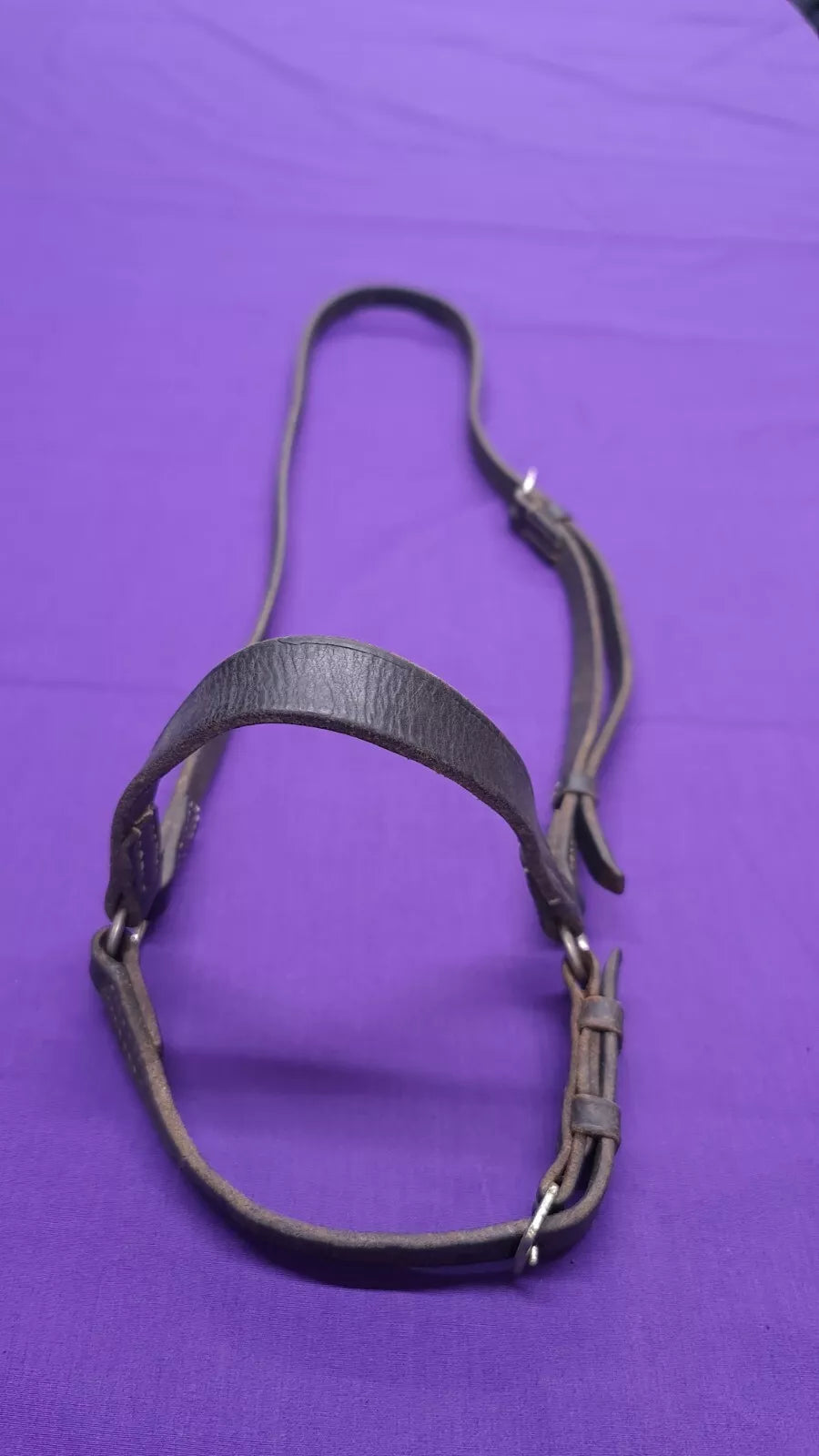 Black Soft Leather Full Sized Horse Drop Noseband Bridle Part