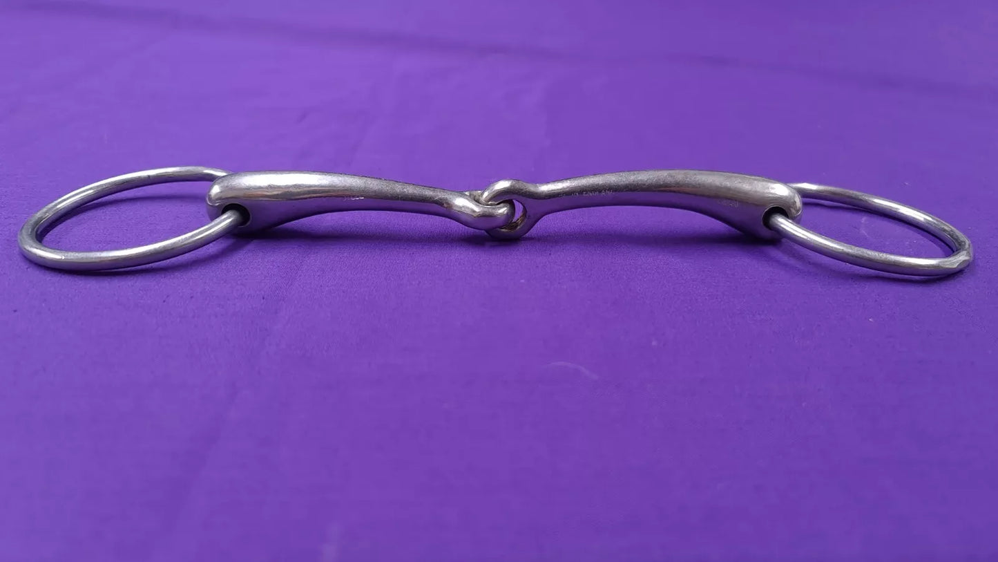 6.25" Eldonian Snaffle Loose Ring Single Joint Snaffle Horse Bit