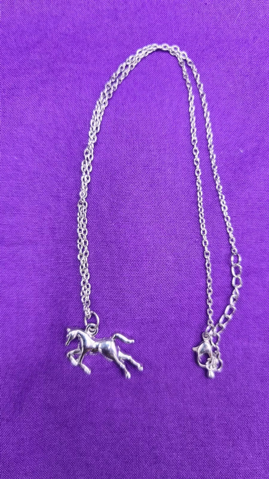 "Silver" Horse Pendant Necklace