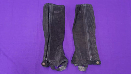 Shires Black Horse Riding Size Small Half Chaps