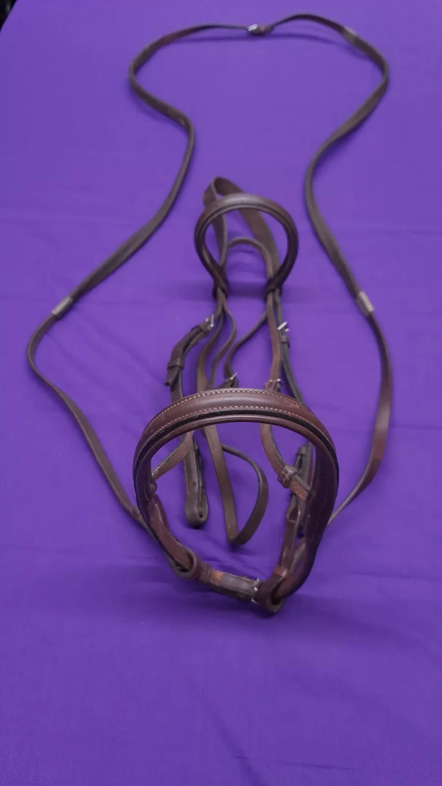 Rhinegold Extra Full Brown Cavesson Bridle With Reins