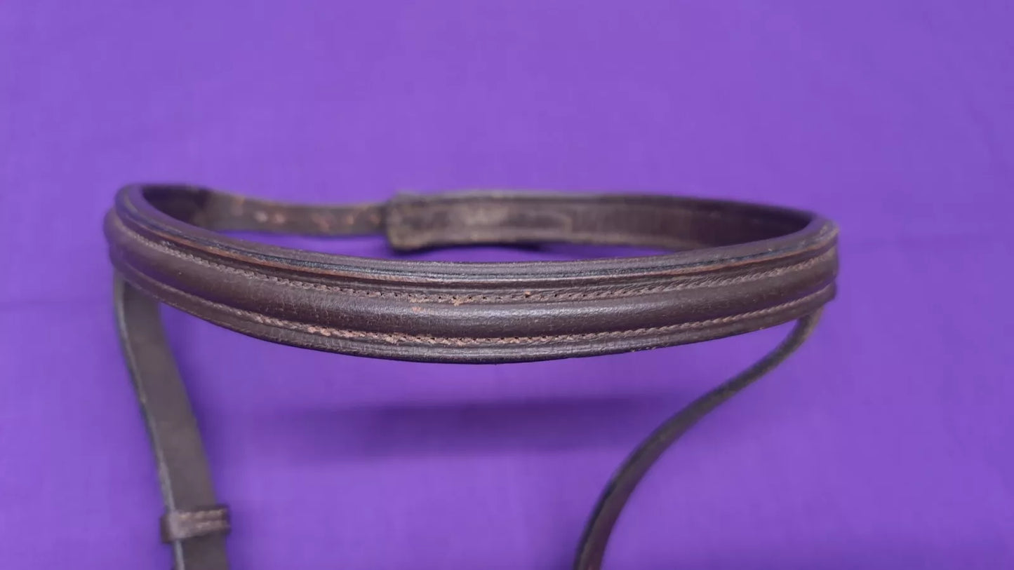 Cob Sized Brown Noseband for Horse Bridle