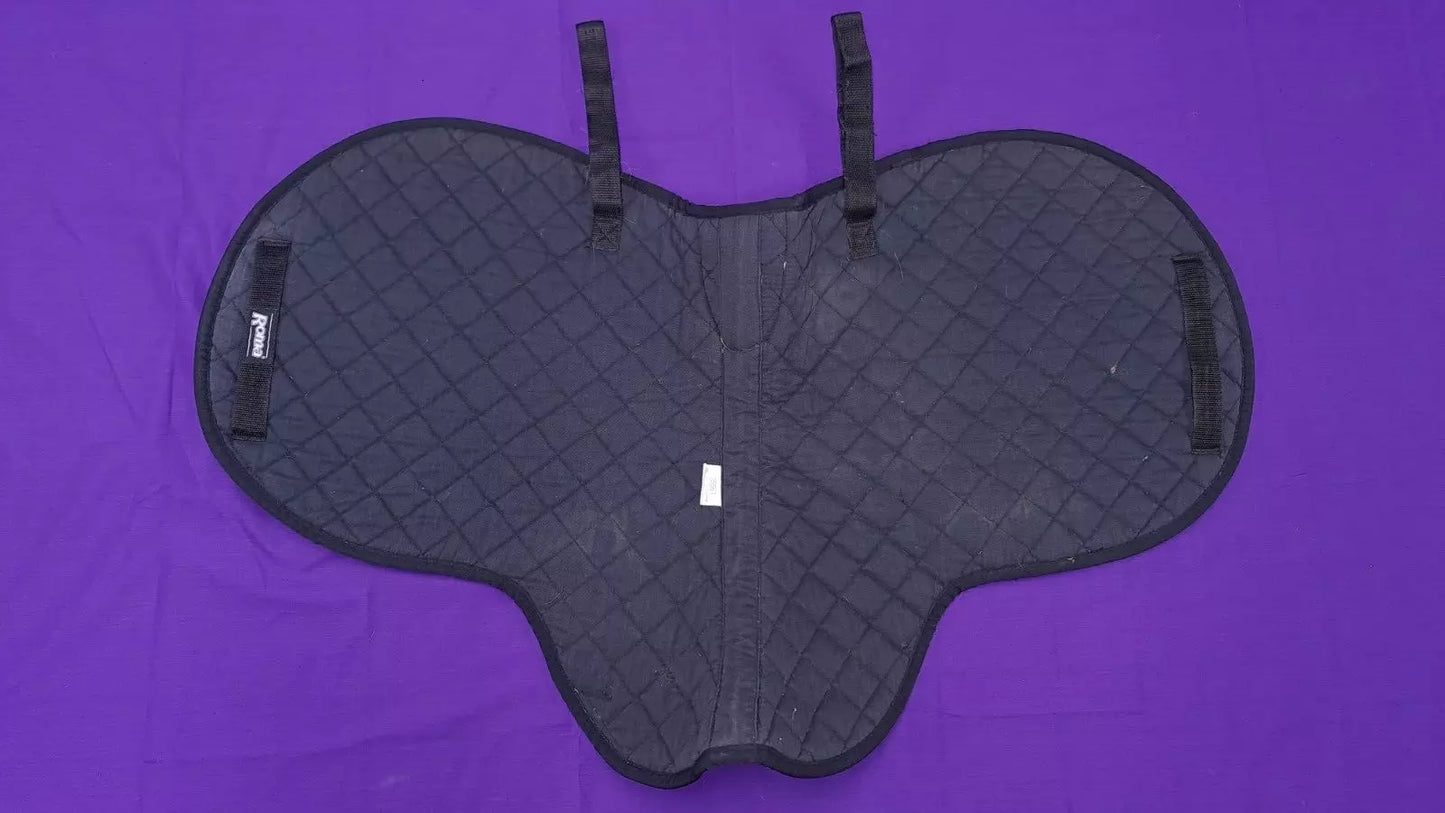 Roma Black Cob Sized Horse Riding Numnah Saddle Pad