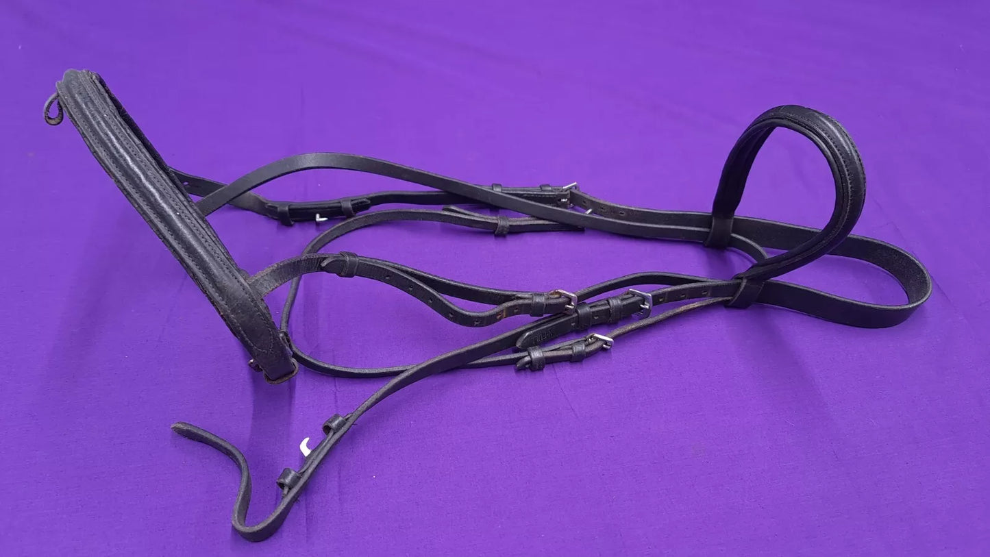 Bridle With Flash Attachment Extra Full Black