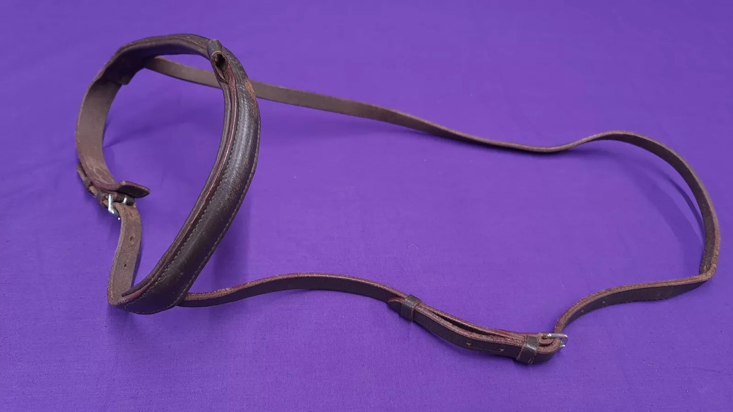 Full Brown Leather Noseband With Flash Attachment