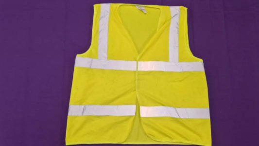 Hi-Viz Yellow Bib With Grey Reflective Strips XL