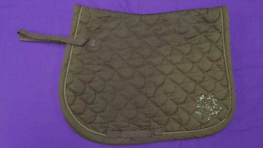 Lauria Garrelli Green GP Saddle Pad With Bling Sparkles Full