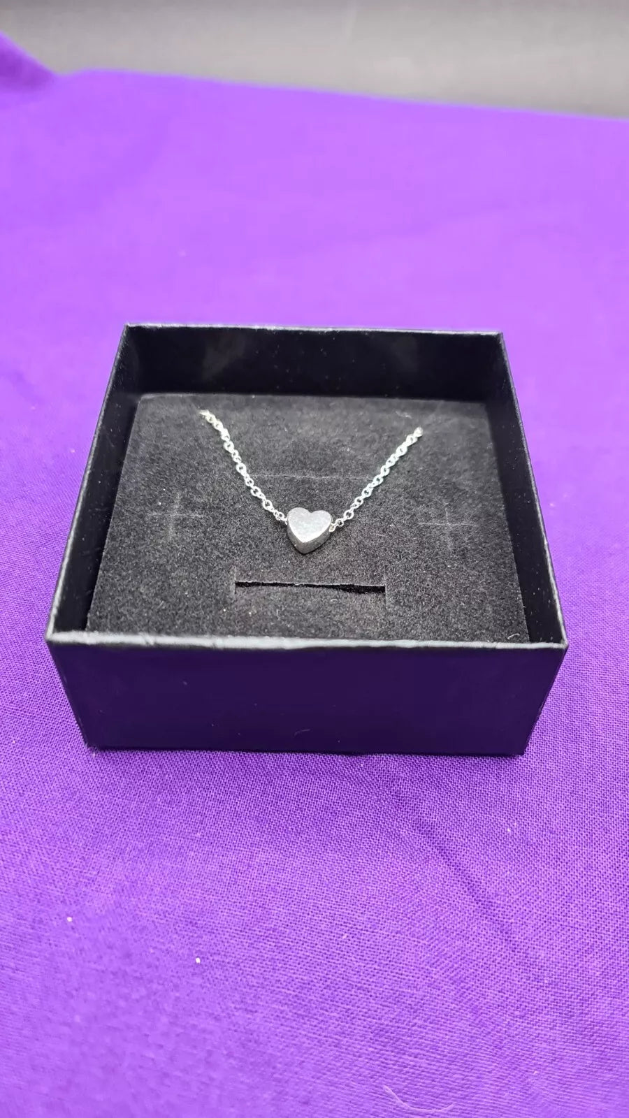 Silver Solid Heart Necklace