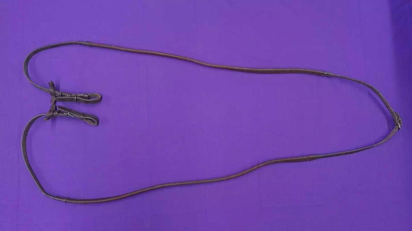 Brown Rubber Grippy Horse Riding Reins Full