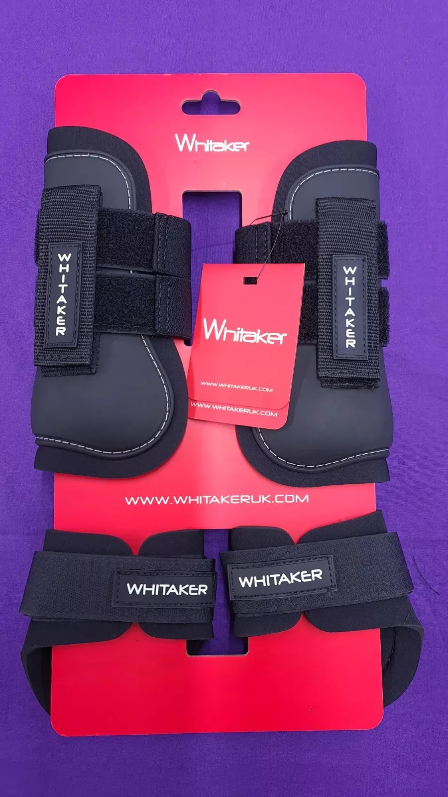 Whitaker Equine Tendon And Fetlock Boot Set Black Horse Cob