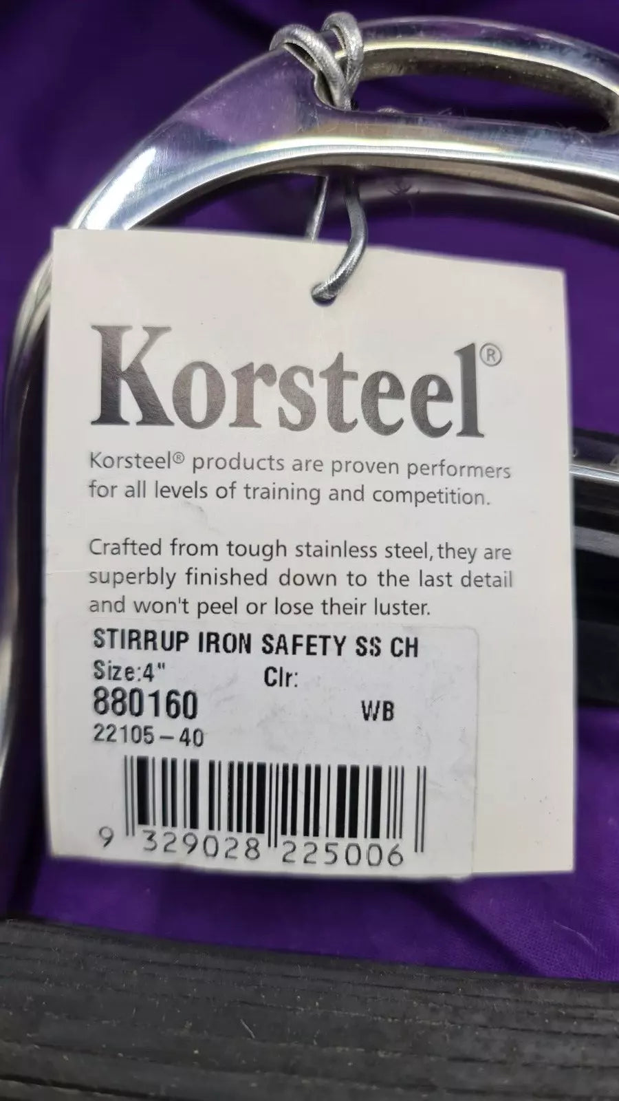 Korsteel Safety Stirrups Irons 4" Horse Riding