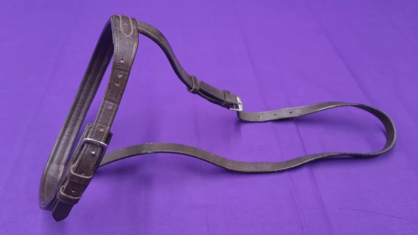 Cob Sized Brown Noseband for Horse Bridle