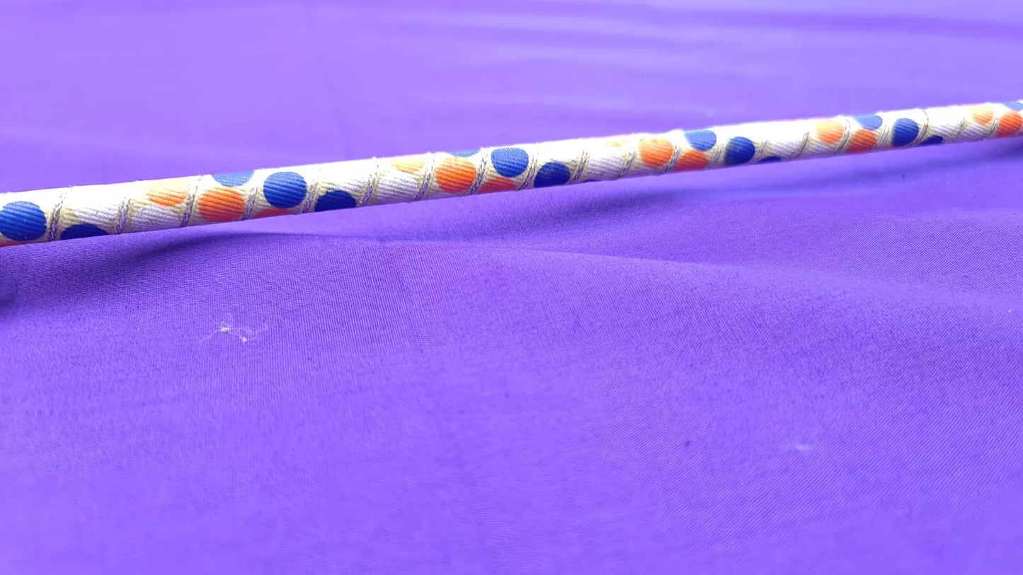 Horse Riding Crop Whip Orange Blue & White Spots 26"