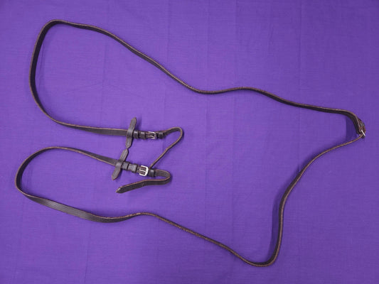 Flat Brown Full Size Leather Horse Riding Reins R139