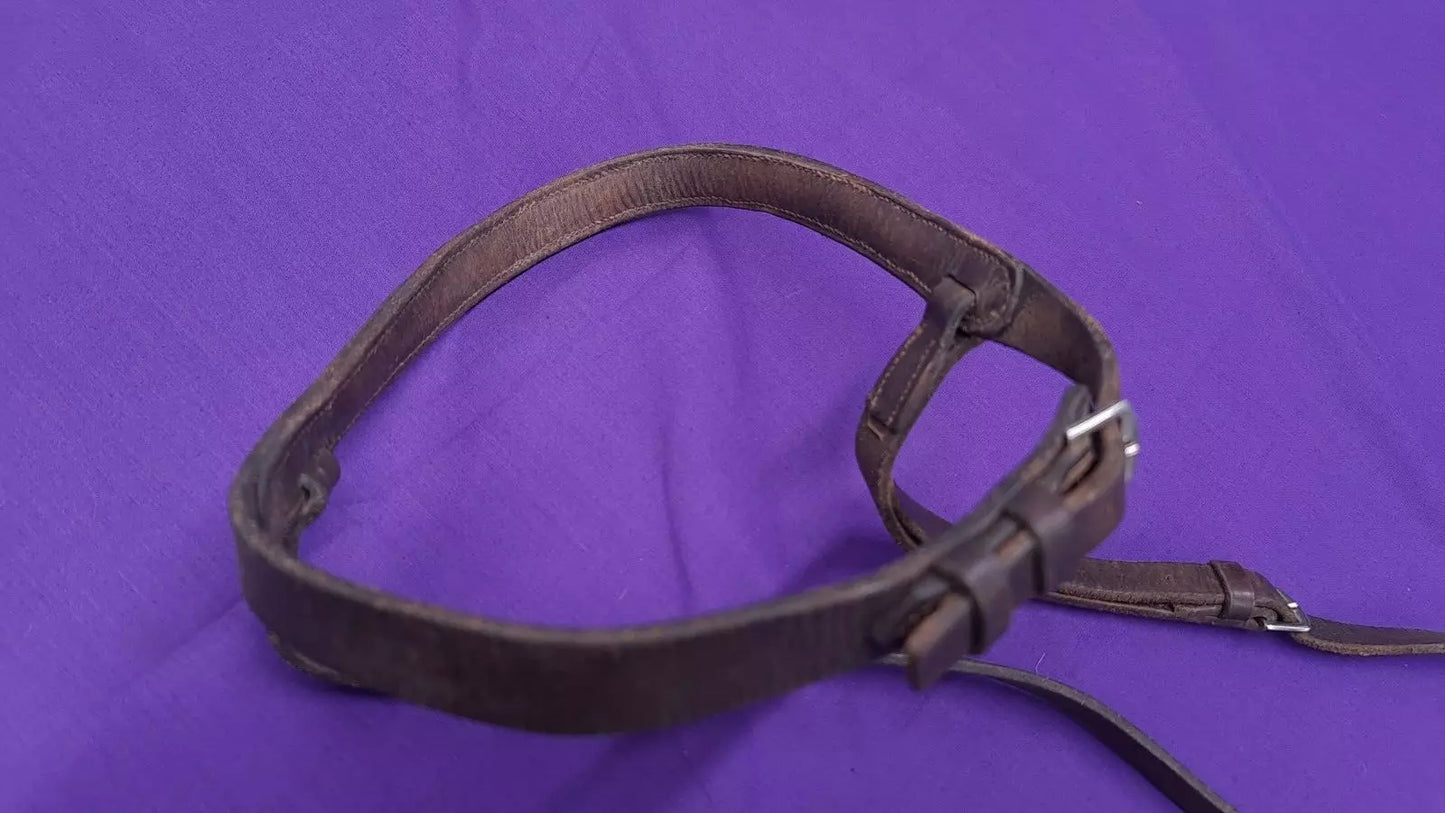 Padded Brown Noseband Full Size Bridle Part