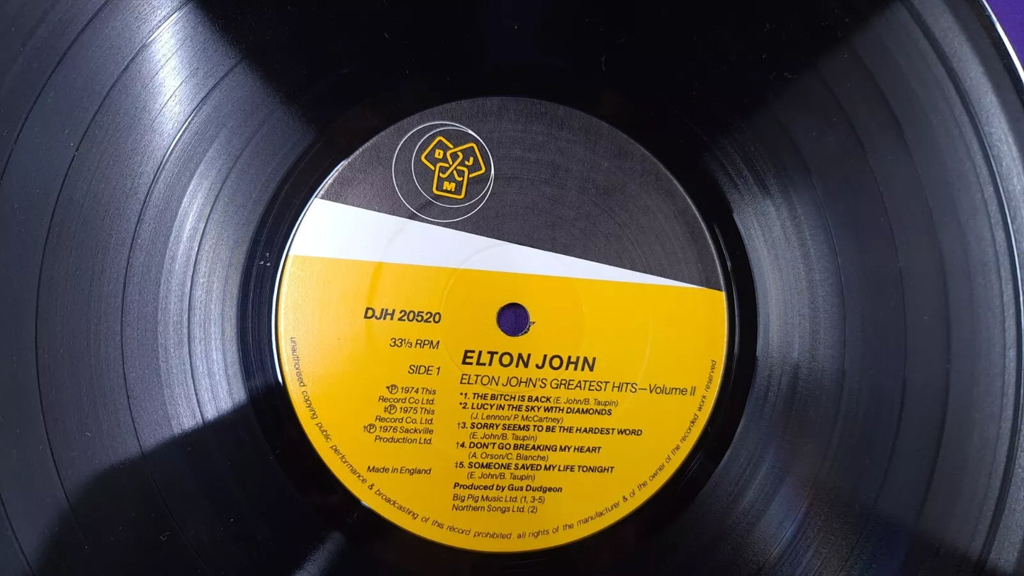 Elton John - Elton John's Greatest Hits Volume II DJH 20520 Vinyl LP Record