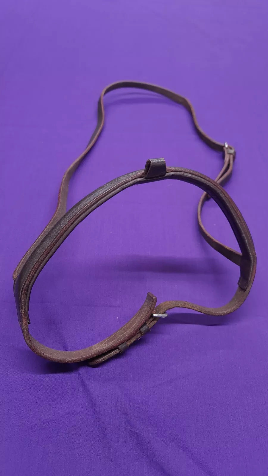 Full Brown Leather Noseband With Flash Attachment