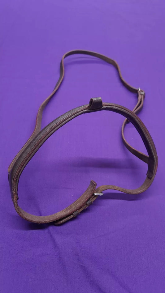 Full Brown Leather Noseband With Flash Attachment