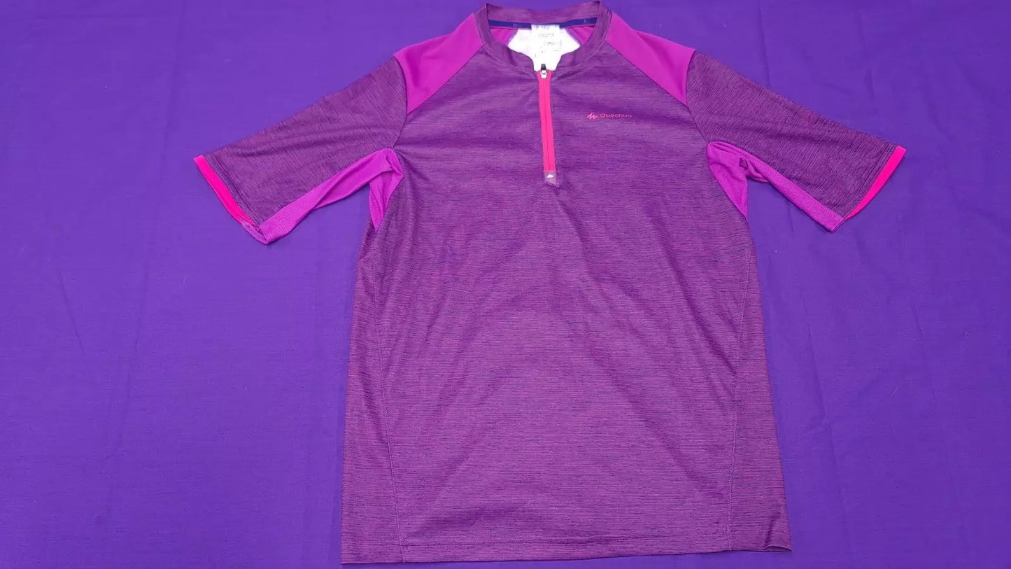 Decathlon Purple Lycra Riding Or Running Top Age 14