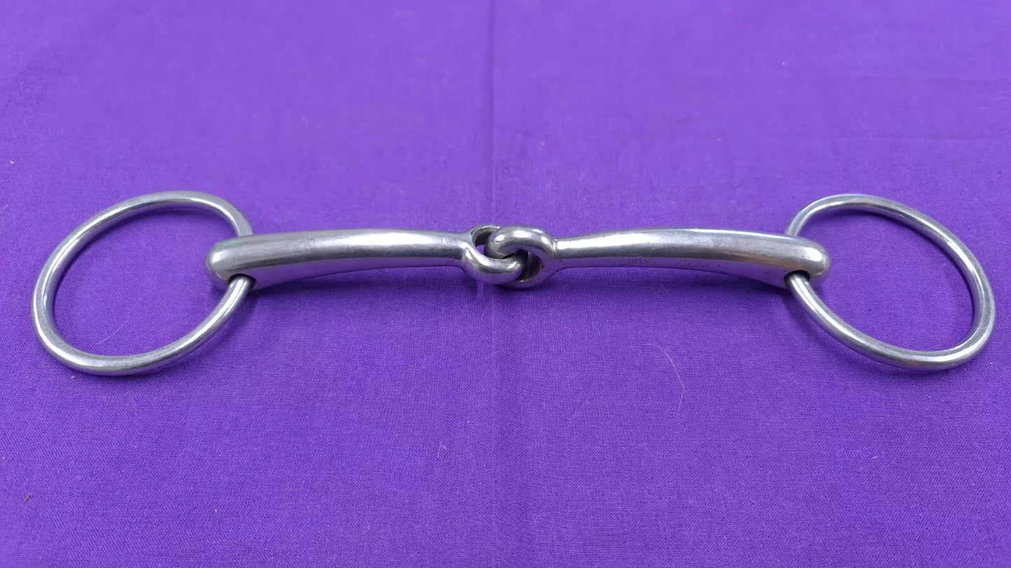 Snaffle Horse Bit 6.25" Loose Ring Single Joint