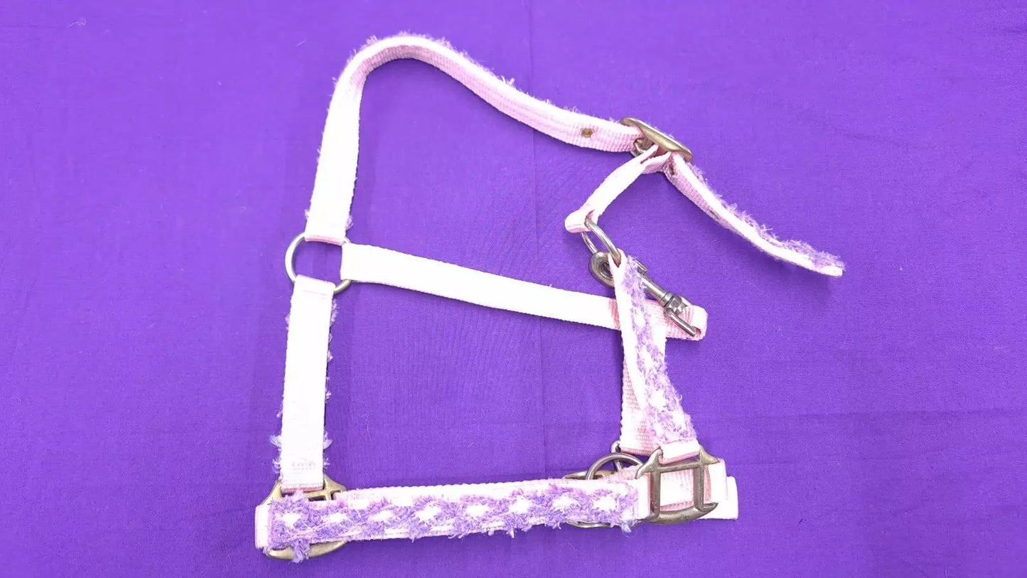 Headcollar Pink Purple & Grey Pony