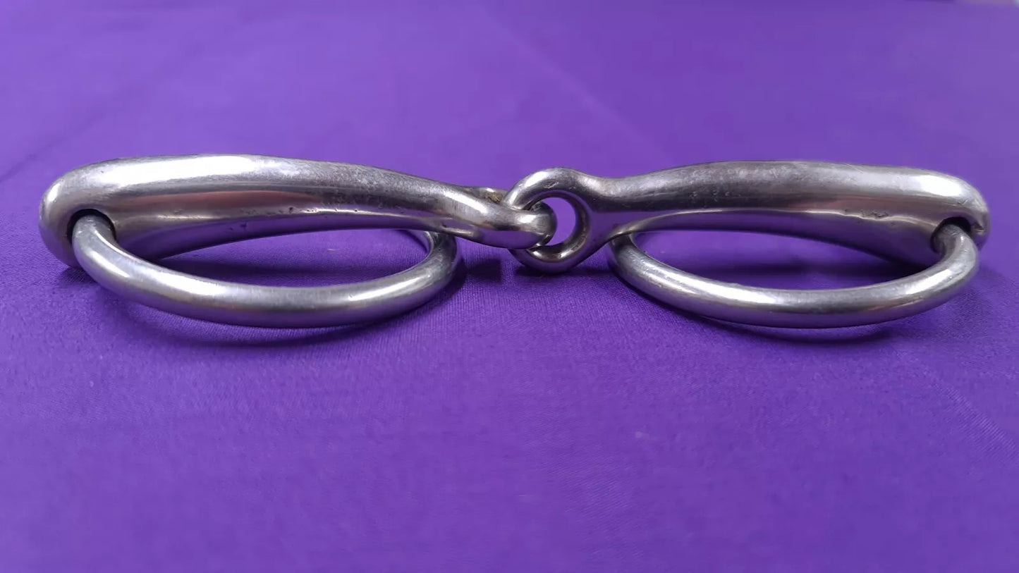 5.5" Shires Hollow Mouth Loose Ring Single Joint Snaffle Horse Bit