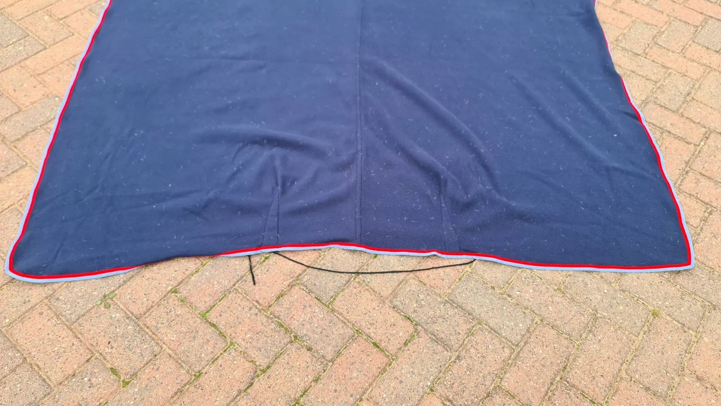 Navy Horse Fleece Show Fleece Cooler Travel Rug 155cm 6'9