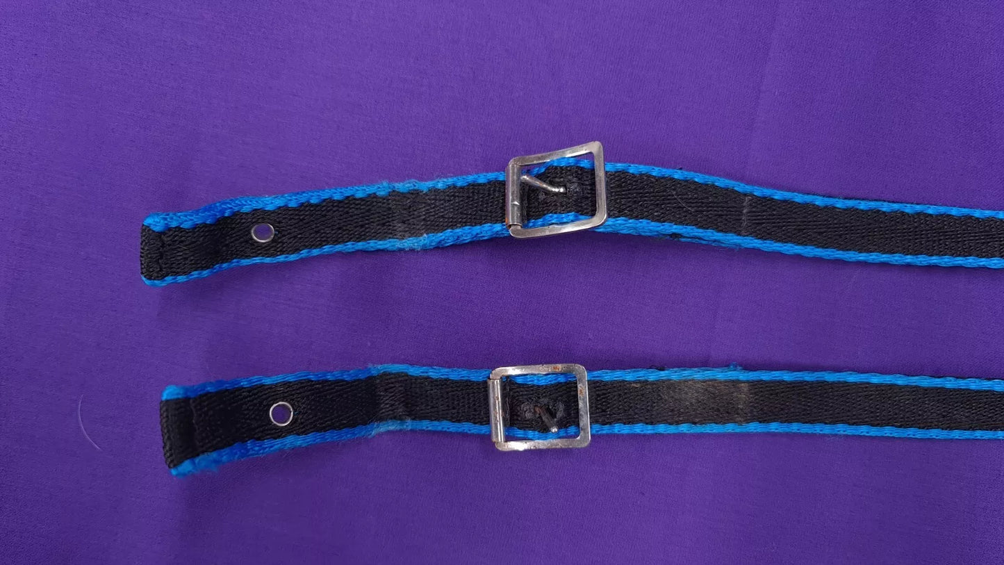 Webbed Reins 60" Black And Blue