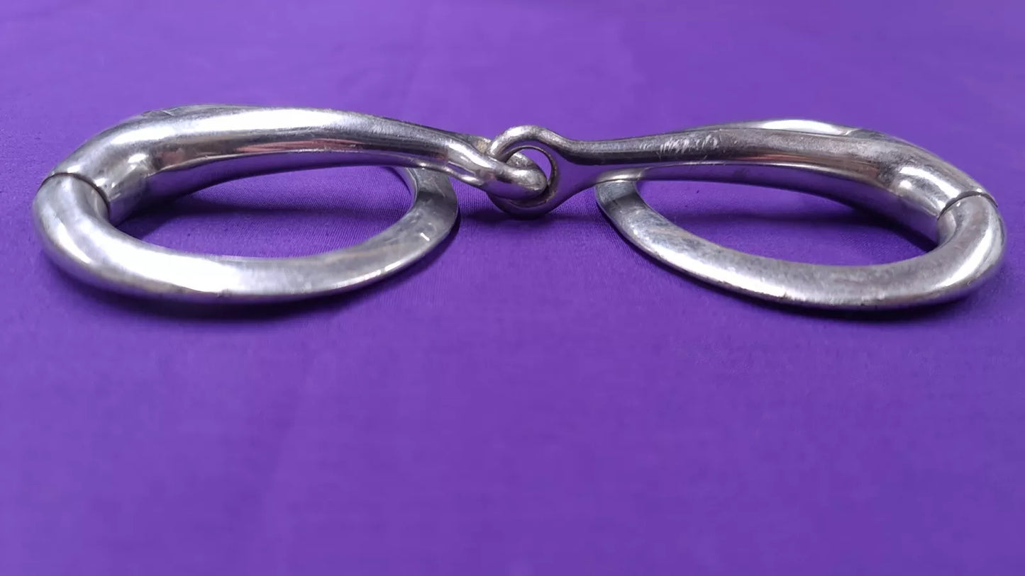 5.5" Flat Ring Single Joint Eggbutt Snaffle Horse Bit