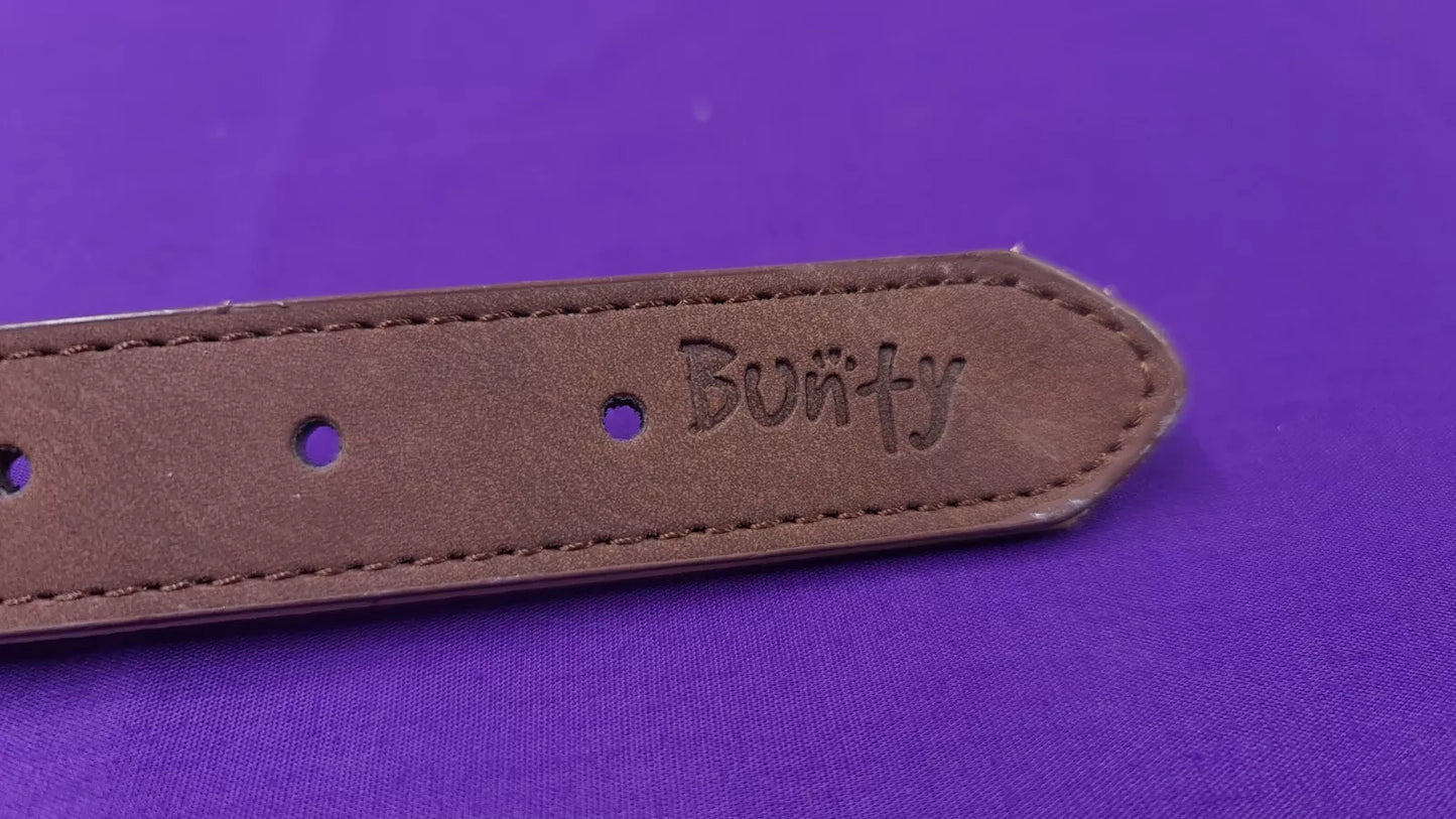 Bunty Soft Brown Leather Dog Collar Large Size