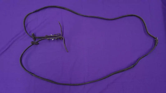 Full Size Black Grippy Rubber Coated Reins