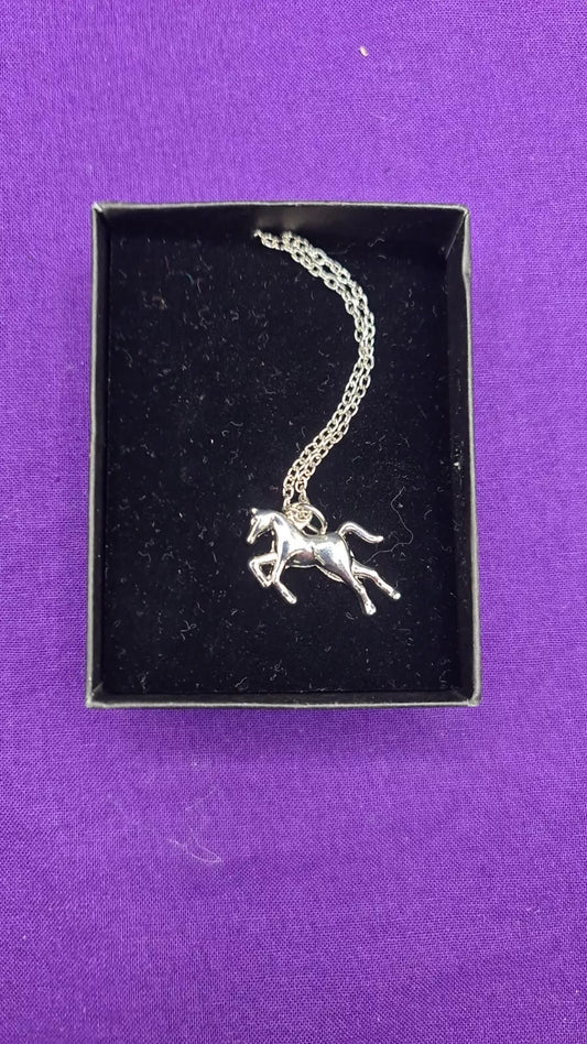 "Silver" Horse Pendant Necklace