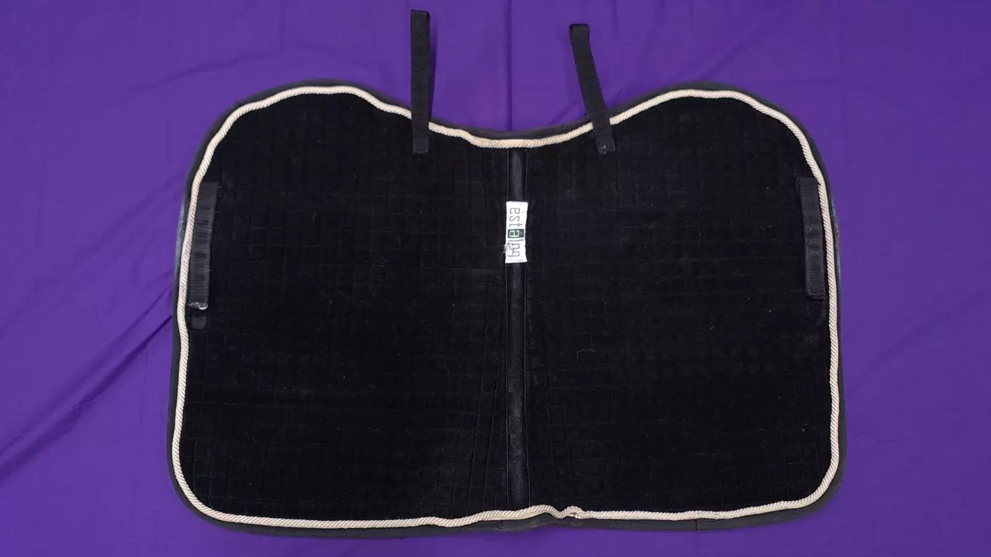 ESTA Black Velvet Effect Saddle Pad Cob Size