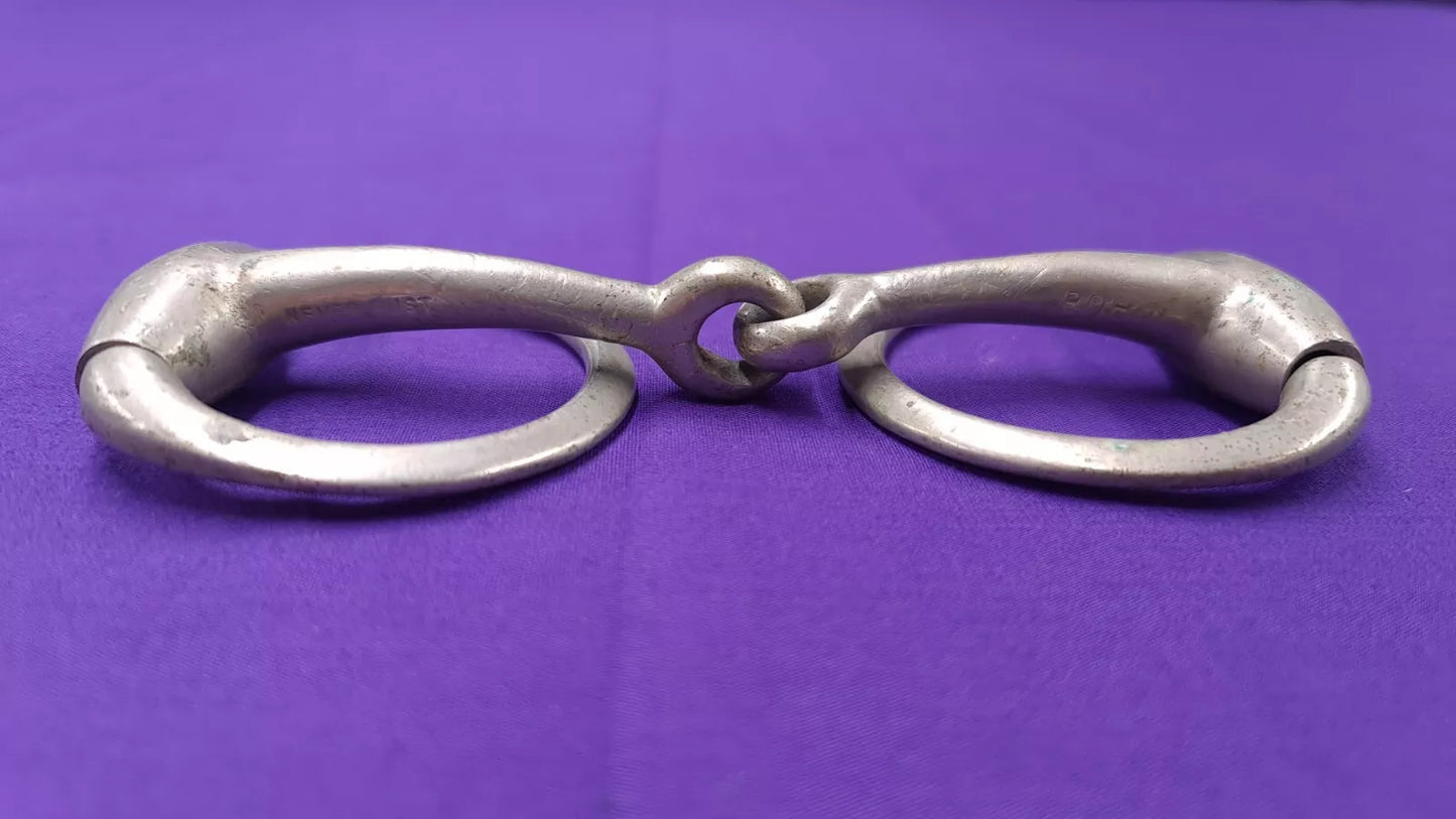 5" Vintage Flat Ring Single Joint Eggbutt Snaffle Horse Bit