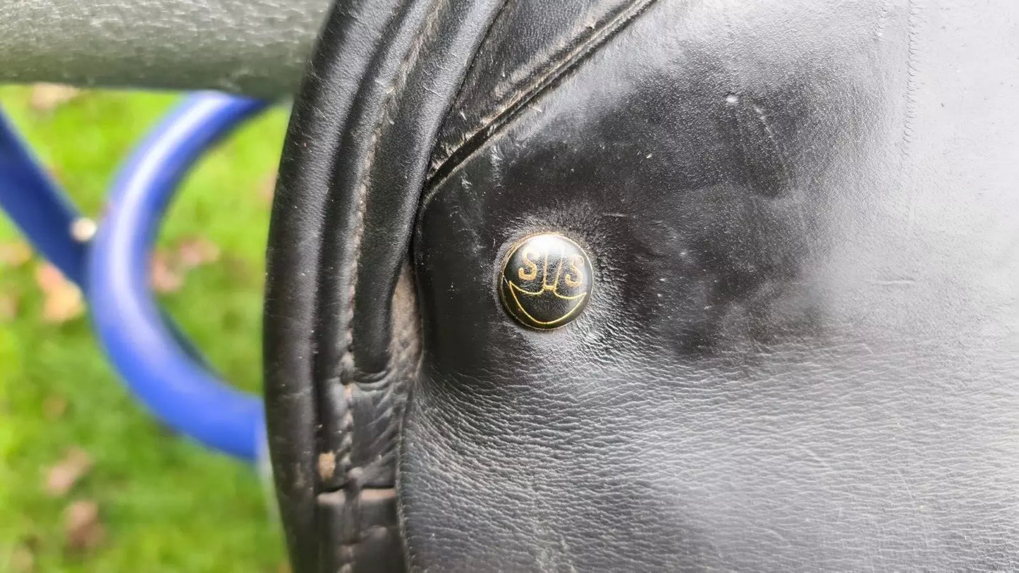 16.5" Black Leather Sandringham Working Hunter Show Saddle