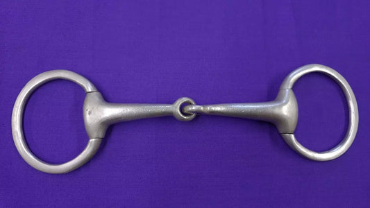 Vintage Solid Nickel 6" Single Joint Eggbutt Snaffle Bit