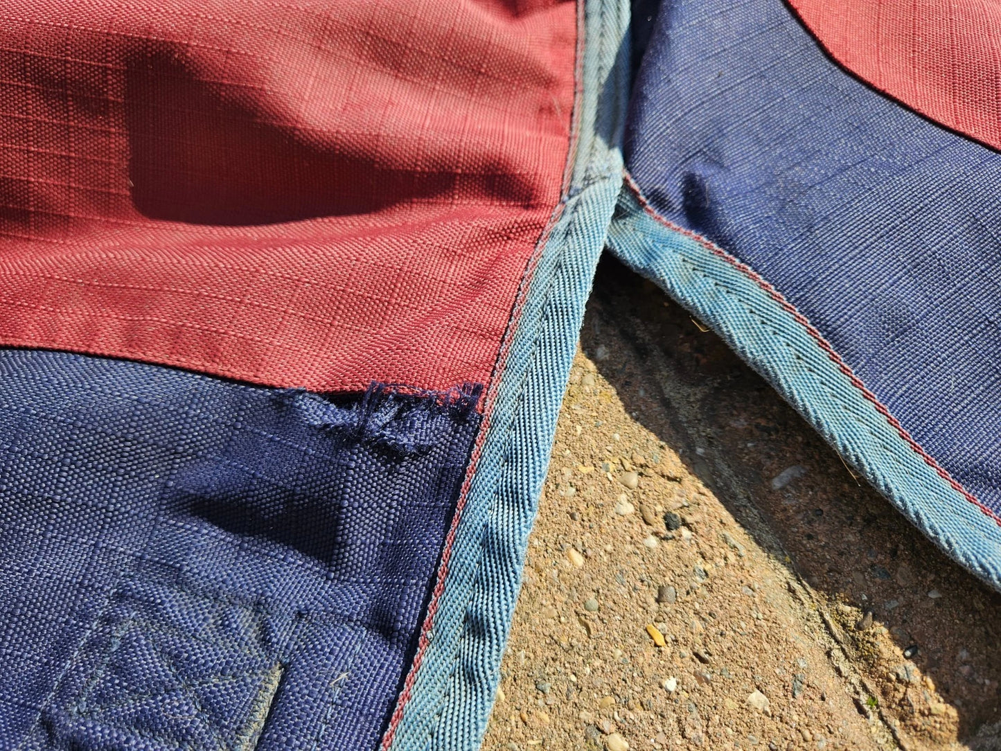 6'3 Weatherbeeta Red & Blue Freestyle Orican High Heavy Horse Turnout Rug RU196