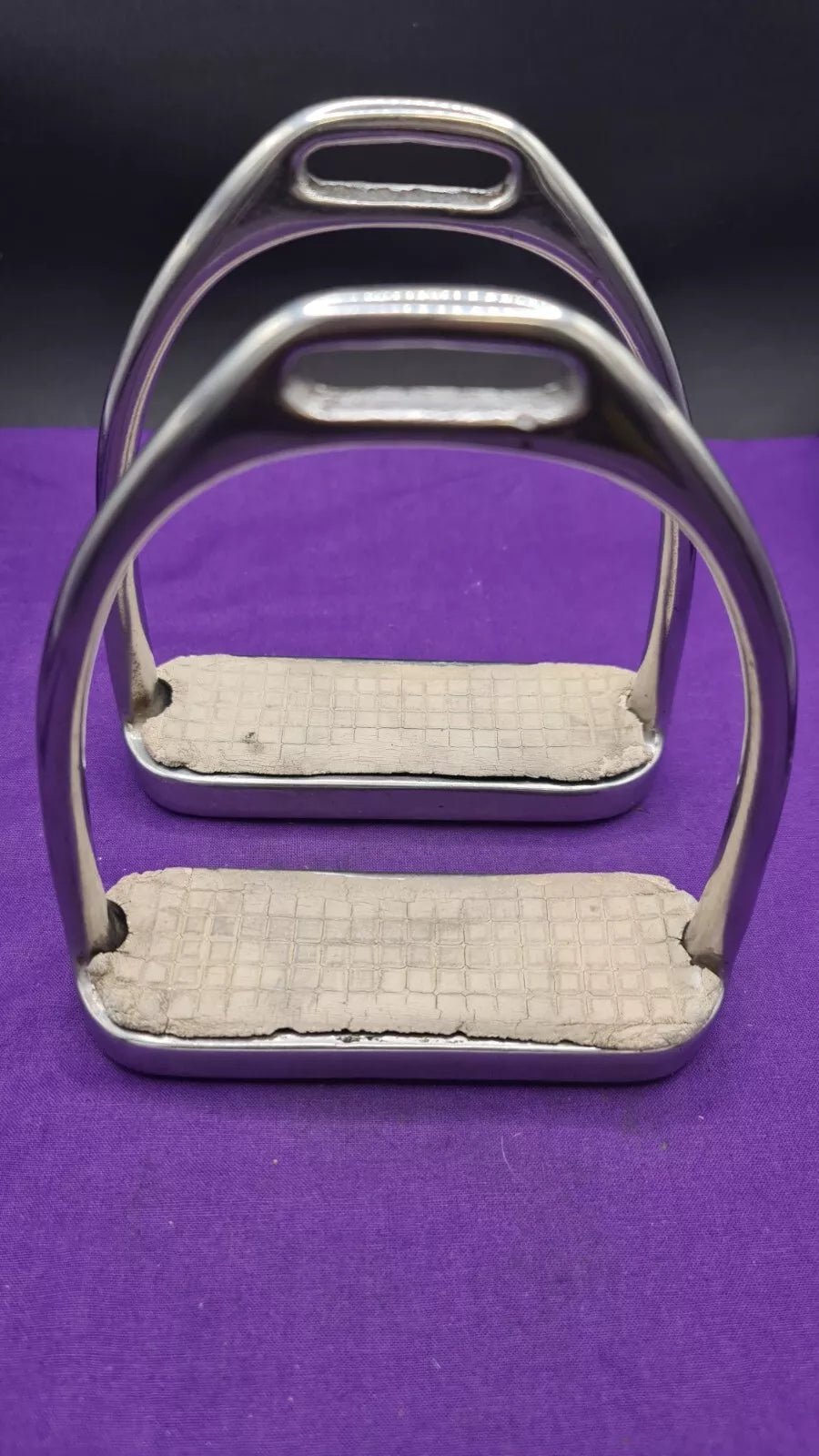 Solid Metal Stirrups With Treads 4.75" Horse Riding