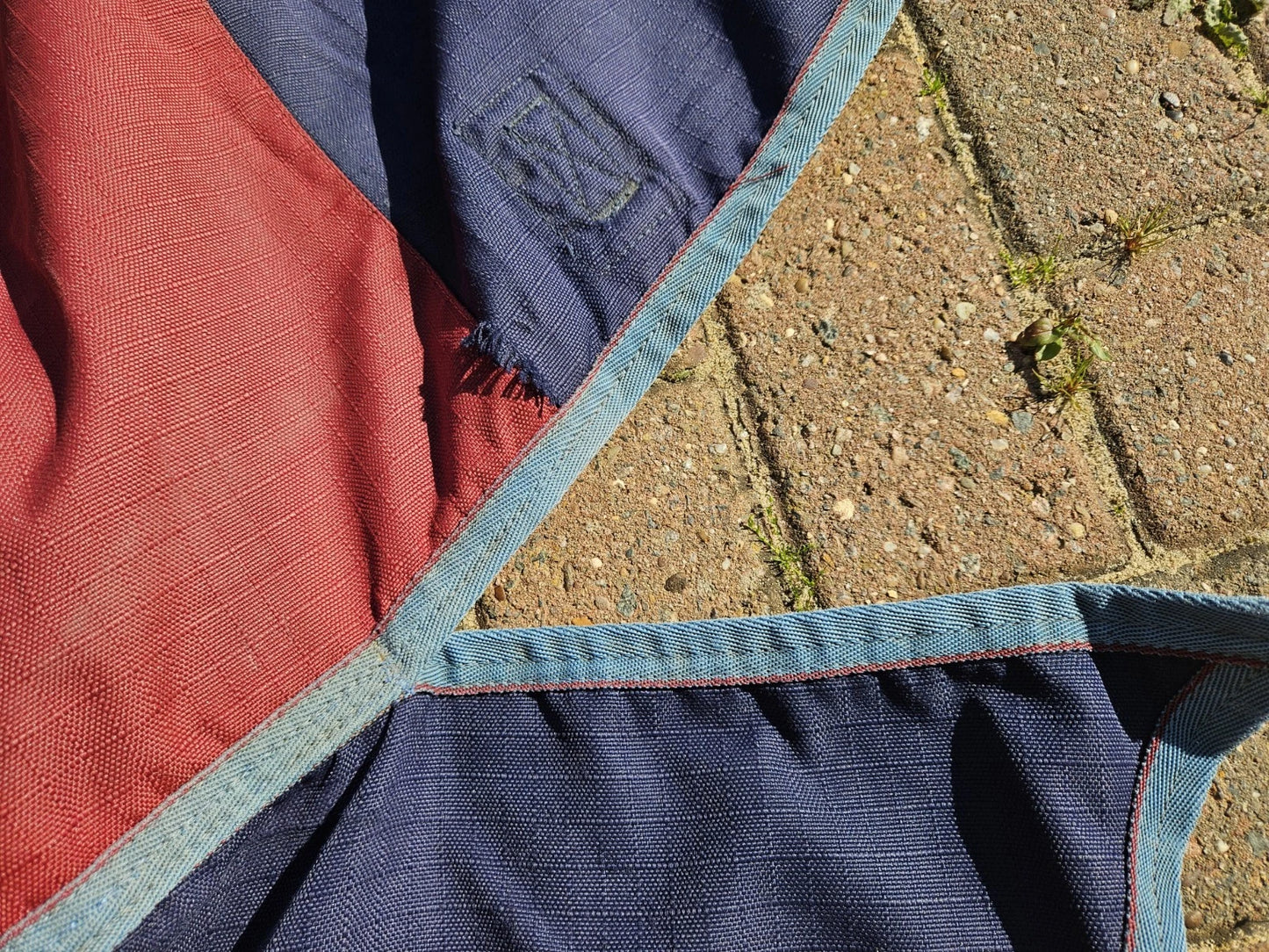 6'3 Weatherbeeta Red & Blue Freestyle Orican High Heavy Horse Turnout Rug RU196
