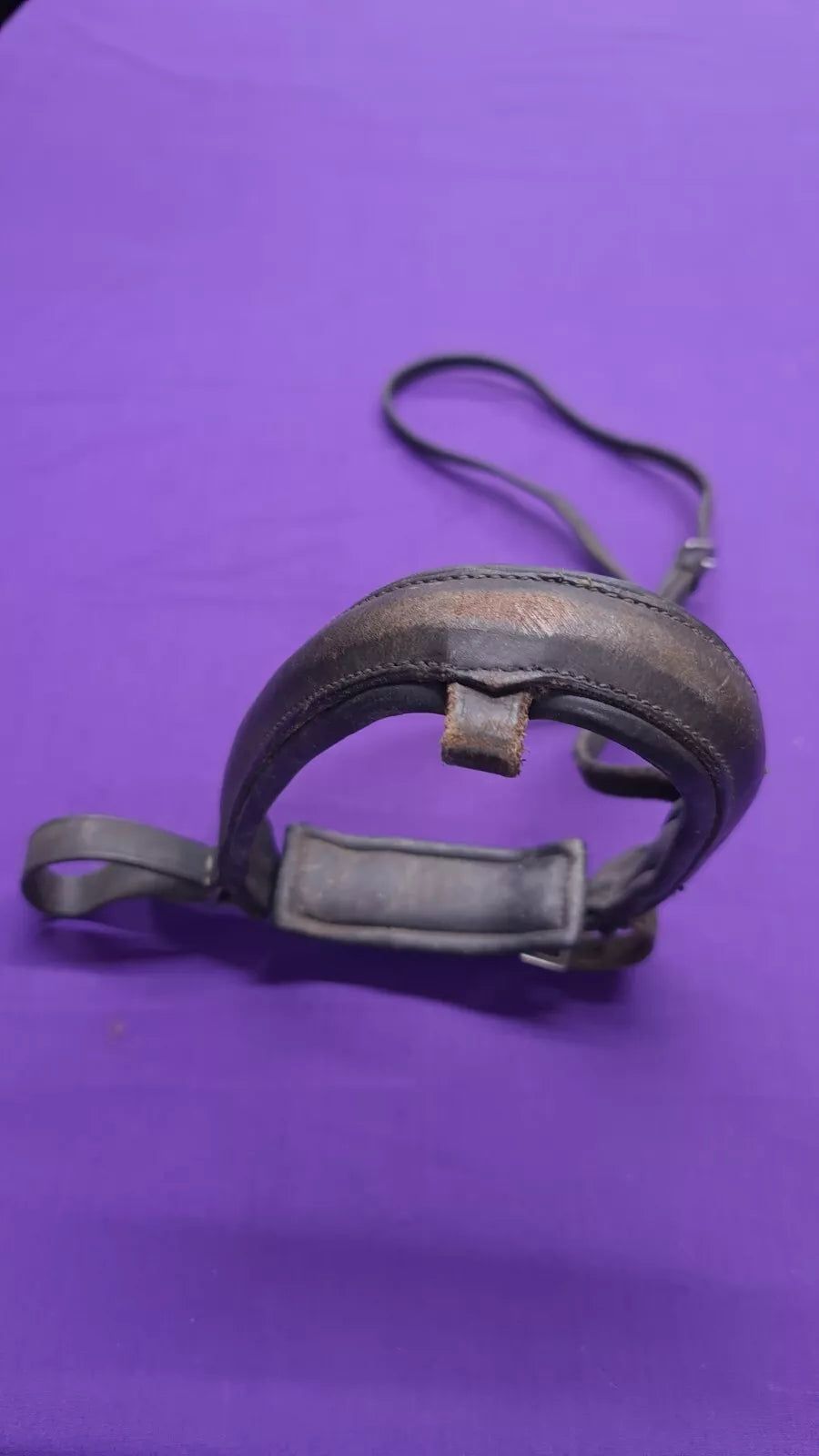 Thick Black Padded Crank Noseband With Flash Full