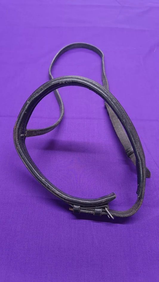 Black Heritage Padded Noseband Cob Sized Bridle Part