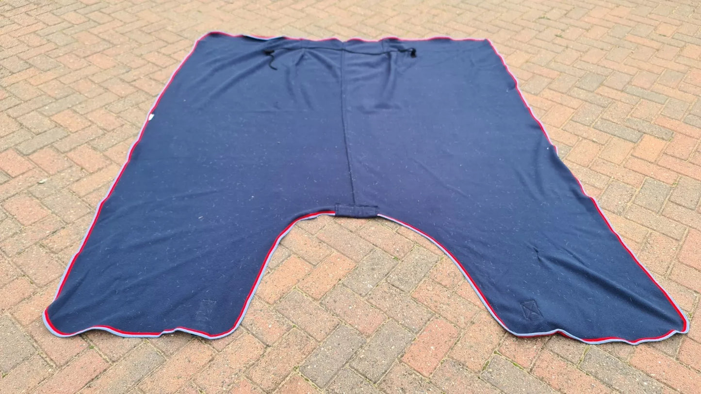 Navy Horse Fleece Show Fleece Cooler Travel Rug 155cm 6'9