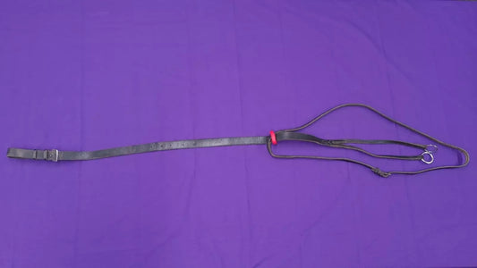 Black Full Sized Running Martingale With Stopper