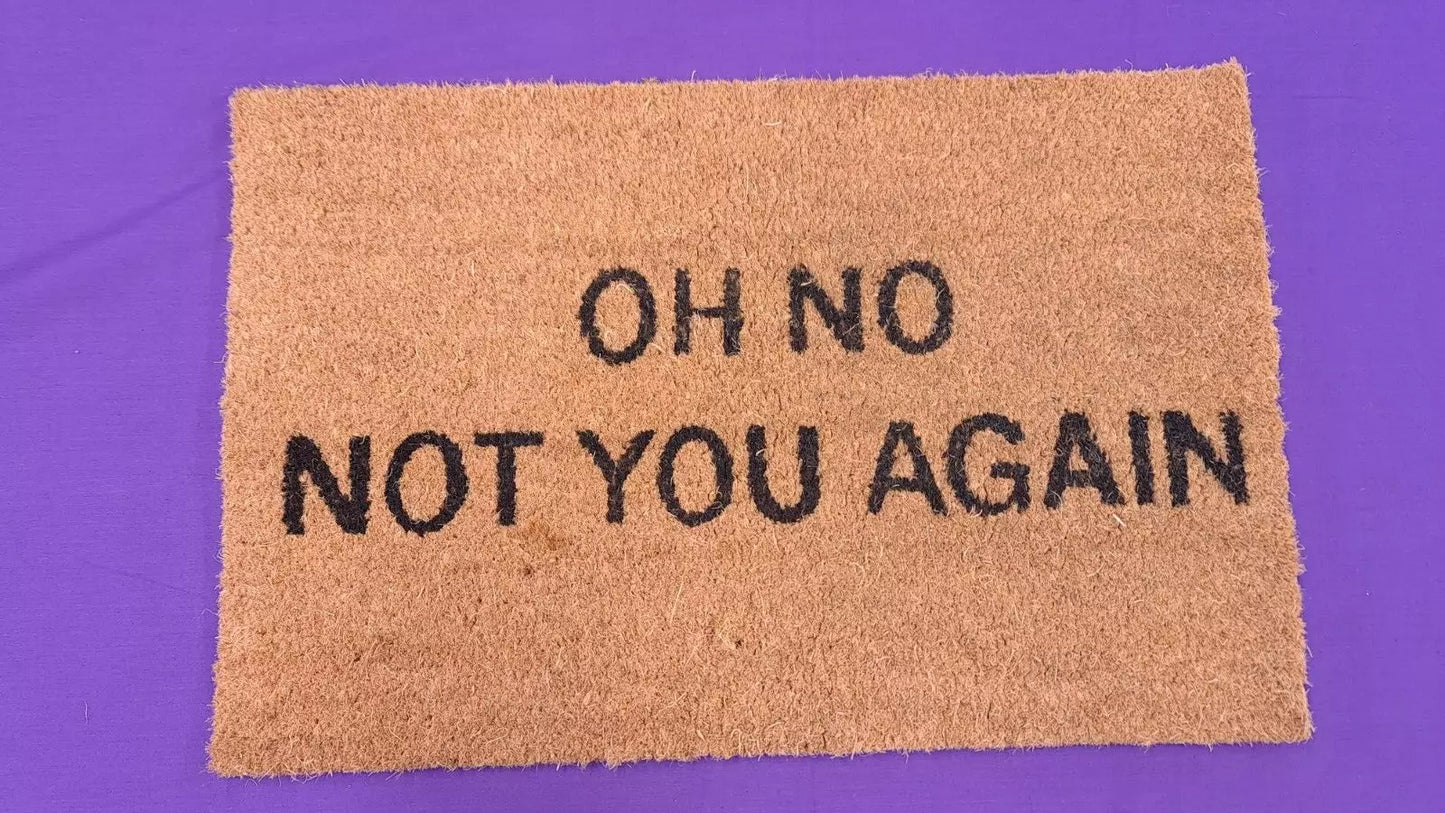 Oh No Not you Again Door Mat