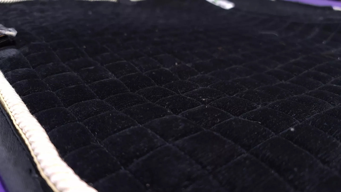 ESTA Black Velvet Effect Saddle Pad Cob Size