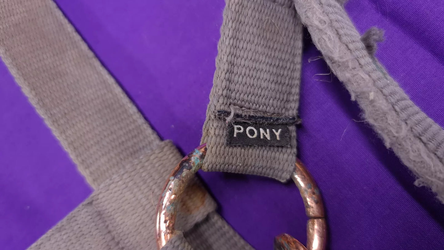 HY Grey Pony Headcollar And Lead Rope