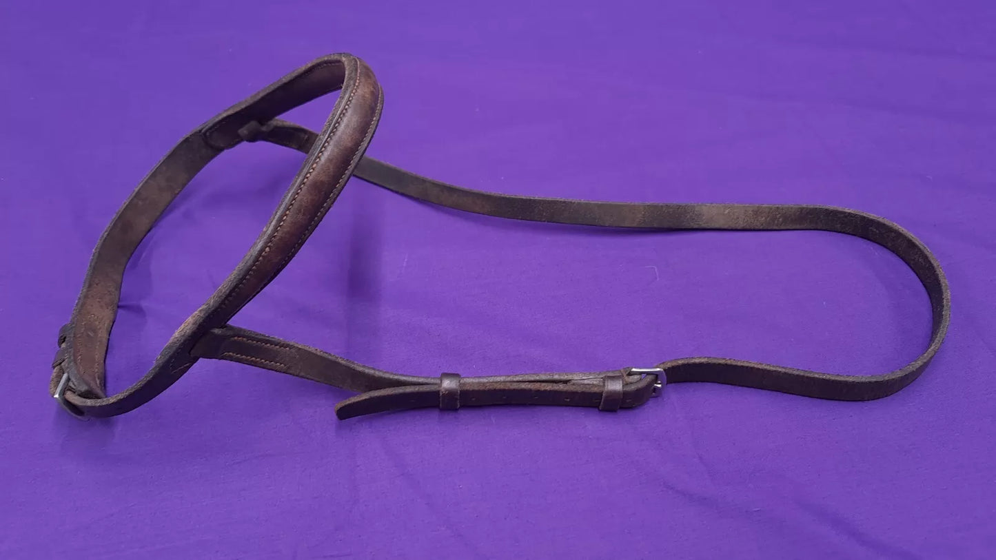 Padded Brown Noseband Full Size Bridle Part