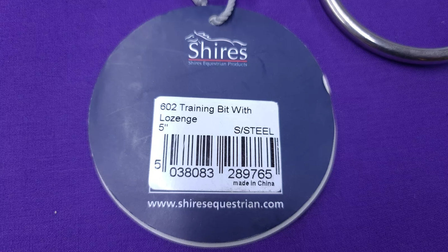 Shires Training Horse Bit With Lozenge Loose Ring Snaffle 5"