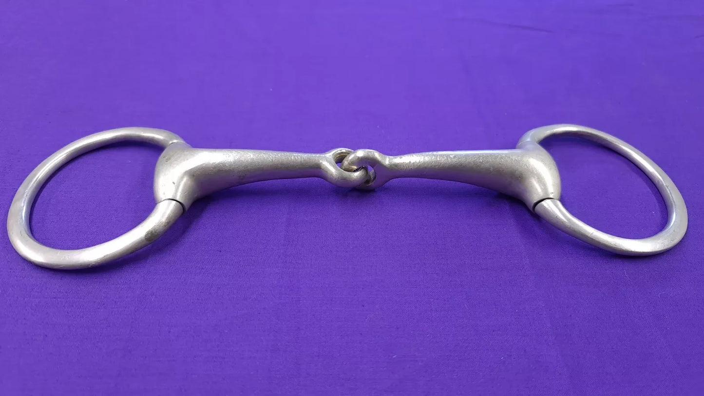 Vintage Solid Nickel 6" Single Joint Eggbutt Snaffle Bit